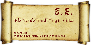 Böszörményi Rita névjegykártya